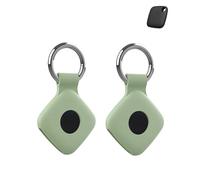 2 Pack Protective Case for Tile Mate 2022/2024 Anti - Loss Tracker with Silicone Keychain - Durable and Stylish Cover, Waterproof, Anti - fall,Dark green