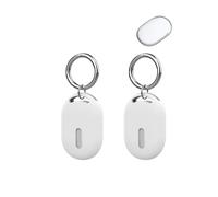 2 pack Protective Case for Xiaomi Smart Tag Silicone Keychain- Durable and Stylish Cover,toergy Waterproof,Anti-fall,Dogs,Cats Locator Case,White