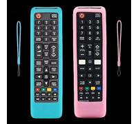 [2 Pack] Protective Silicone Remote Cover for Samsung TV AA59-00741A AA59-00786A BN59-01175N BN59-01315B Remote Control, Shockproof, Anti-Slip, Washable