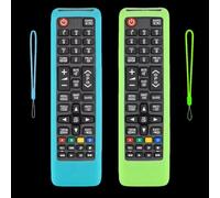[2 Pack] Protective Silicone Remote Cover for Samsung TV AA59-00741A AA59-00786A BN59-01175N BN59-01315B Remote Control, Shockproof, Anti-Slip, Washable