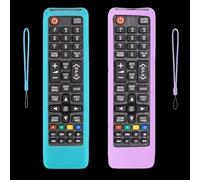 [2 Pack] Protective Silicone Remote Cover for Samsung TV AA59-00741A AA59-00786A BN59-01175N BN59-01315B Remote Control, Shockproof, Anti-Slip, Washable