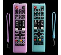 [2 Pack] Protective Silicone Remote Cover for Samsung TV AA59-00741A AA59-00786A BN59-01175N BN59-01315B Remote Control, Shockproof, Anti-Slip, Washable