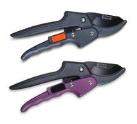 2 Pack Pruning Shears & Garden Secateurs Heavy Duty - SK5 Steel Ratchet Pruners for Gardening - Ergonomic Pruning Scissors with Hand Guard & Safety Lock - Sharp Garden Cutters