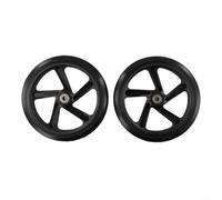 2 Pack PU Scooter Wheels with High- Bearings for Scooters, Roller Skates, Trolleys, Shopping Carts, Wheelchairs - 125mm 145mm 180mm 200mm Transparent(200mm*40mm black)