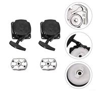 2 Pack Pull Starter and Drive Board Kit for BC52 BC520 Lawn Mower, 67mm Hole Spacing Replacement Parts, 63x47mm Robust Black Silver Components