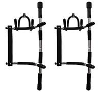 2 Pack Pull-Up Bar Wall Mounted Shelf Door Chin-Up Bar Storage and Organization Rack, for Your Fitness Class or Home Gym, for hanging up all sorts of things. Metal, Adjustable Size, Up to 20Lbs
