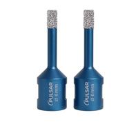 2 pack Pulsar High Performance 6mm (M14) Angle Grinder Diamond Tile Dry Drill Bit for Porcelain Ceramics and Natural Stone