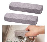 2 Pack Pumice Scouring Pads, Pumice Cleaning Stone For Tough Stain Removal From Bathroom Fixtures, Kitchen Essential Tools, Toilet, Ceramic, Swimming Pool, Barbecue Grill, 15×3.5×2.5cm