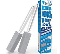 2 Pack Pumice Stone for Toilet Cleaning, Extra Long Handle for Removing Bowl Ring, Pool, Bathroom, Toilet Brush