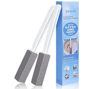 2-Pack Pumice Stone Toilet Bowl Clean Brush, with Extra Long Handle, Remove Hard Water Rings, Calcium Buildup and Rust Suitable for Cleaning Toilet, Tile, Kitchen Sink, Grill