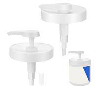 2-Pack Pump Lids Compatible with CeraVe 19 and 16 oz Cream Jars | Fits 3.3 in or 8.4cm mouths, Trim-to-Fit Tubes Support Controlled Portions