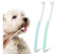 2 Pack Puppy Toothbrush, Soft Bristles Small Dog Toothbrush, Toothbrushs for Dogs Cats Sensitive Gum&Teeth, Smooth Bristles Head Tooth Brush Deep Clean Kit for Puppy, Kitten, Small Dog & Cat