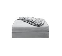 2-Pack Pure Cotton Twin XL Fitted Sheet for Adjustable Bed Split King, 600 TC 16" Deep Pocket Egyptian Cotton Fitted Sheet (2pcs, Twin XL, Gray)