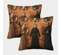 2 Pack Purgatory Pillow Case 50x50cm 3D Printing Medieval Painting Cushion Cover,home Decoration Sofa Cushion