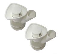 2 Pack Push-Button Spigot Faucet for 2-10 Gallon Water | Plastic Material, Fits 2-10 Gallon Tanks, for ideal For Picnic Drink Dispensers, Outdoor Coolers, White Colour