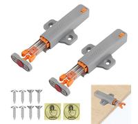 2 Pack Push to Open Door Catches, Heavy Duty Spring Release Push to Open Latch for Cupboards, Kitchen Cabinets, Wardrobes and Closets, Self Closing Touch Latch with Strong 30N Force