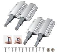 2 Pack Push to Open Door Catches, Magnetic Double Push Opener Latch, Push Door Catches for Drawer Closer Wardrobe Closure