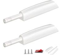 2 Pack Push to Open Door Latch Cabinet Hardware CBRIVE Magnetic Push Latches & Lock for Hidden Door Heavy Duty Magnet Push Release Drawer Pull Tip on Close Touch Locking Strong Pop Out, White