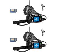 2-Pack Push-to-Talk Over Cellular (PoC) Mobile Radios Unlimited Range - 4G LTE Nationwide PTT Walkie Talkies for in-Vehicle Communication (GPS)