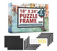 [2 Pack] Puzzle Frame Kit to Display Your Puzzles - Easy to Assemble Frames for Jigsaw Puzzles - Puzzle Mounting Kit with Screws - 18x24