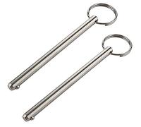 2 Pack Quick Release Pin, Diameter 5/16"(8mm), Overall Length 4.72"(120mm), Usable Length 4.13"(105mm), Full 316 Stainless Steel, Bimini Top Pin, Marine Hardware