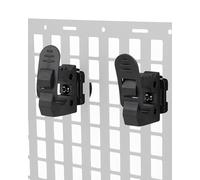 2 Pack Quick Release Rubber Clamps for MOLLE Panel - Heavy Duty Shovel Holder for Truck, Axe Mount Fit 1-2 inch Tactical Slots, Accessories Adapter Mount for Securing Tools 1-1/7″ to 1-3/7″ Diameter