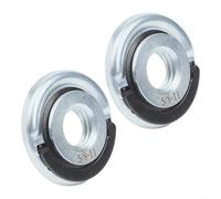 2-Pack Quick Release Self-Locking Flange Nut for 5/8-11 Angle Grinder,- Tool-Free Disc Change Pressing Plate up to 12000 RPM,- Steel Locking Nut