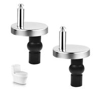 2 Pack Quick Release Toilet Seat Fixings, Universal Toilet Seat Hinges Fittings Replacement Soft Close with Expanding Rubber Screws, Nuts, Bolts, & Washers for WC Toilet Blind Holes, Easy Installation