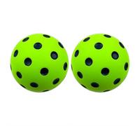 2 Pack Quiet Pickleball Balls, PU Foam Practice Balls for Indoor Outdoor Use, Noise Reducing High Elasticity Trainin Ball is A Soft Pickleballs Set for Beginners Seniors (Green)