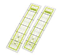 2 Pack Quilting Rulers 30 x 5 cm, Clear Acrylic Sewing Ruler with Double-Coloured Grid Lines, Professional Patchwork Ruler for Fabric Cutting, Dressmaking and DIY Crafts, Imperial & Metric