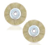 2 Pack RAC814 Wire Brush Replacement for Ryobi Patio Cleaner Wire Wheel with 16mm Arbor Hole for RY18PCA-0 OPC1800 OPC1815 EFB 400/401 and More Cleans Rust & Joint Debris, 115mm*16mm*10mm