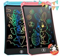[2 Pack] RaceGT 8.5 Inch LCD Writing Tablet for Kids, Colorful Screen Drawing Pad and Doodle Board, Holiday Travel Essentials Toys Birthday Easter Gift for 3 4 5 6 7 8 Year Old Boys Girls(Pink & Blue)