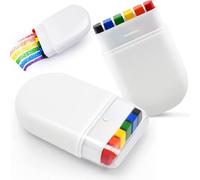 2 Pack Rainbow Face Paint Sticks - Colourful Face & Body Painting Crayons - For Festivals, Pride Parades, Cosplay, Parties, and Halloween Makeup (rainbow-2pcs)