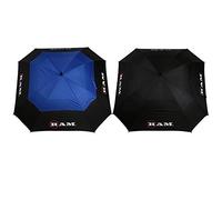 2 Pack Ram FX Tour Premium 64" Extra Large Square Golf Umbrellas Black/Blue
