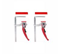 2 Pack Ratcheting Table Clamp, 2 Lever Clamp for Woodwork with Protective Cover Adjustable Clamping Force Quick Release F Track Clip for Hole Table and Guide Rail System (253mm/9.96in)