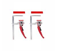 2 Pack Ratcheting Table Clamp, 2 Lever Clamp for Woodwork with Protective Cover Adjustable Clamping Force Quick Release F Track Clip for Hole Table and Guide Rail System (210mm/8.27in)