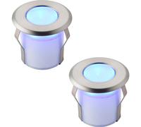Loops 2 PACK Recessed Decking IP67 Guide Light - 0.8W Blue LED - Stainless Steel in Metallics Loops Metallics