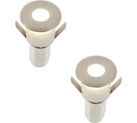 2 PACK Recessed Decking IP67 Guide Light - 1.2W Cool White LED - Satin Nickel