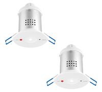 2 Pack Recessed Emergency Ceiling Downlight - Daylight White - Self Contained