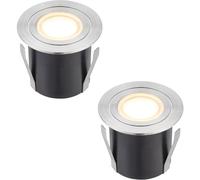 Loops 2 PACK Recessed IP67 Guide Light - 1.2W Warm White LED - Stainless Steel in Metallics Loops Metallics