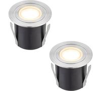 2 PACK Recessed IP67 Guide Light - 1.2W Warm White LED - Stainless Steel