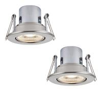 2 PACK Recessed Tiltable Ceiling Downlight - 8.5W Cool White LED Satin Nickel Loops Metallics One Size