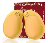 2-Pack Rechargeable Hand Warmers, FANDLISS USB Electric Magnetic Handwarmers with an 8000mAh High-Performance Battery and 3 Temperature Settings,Suitable for Outdoor, Skiing,Camping,Unisex, Yellow