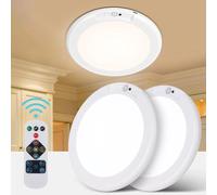 2 Pack Rechargeable LED Ceiling Lights Motion Sensor Bathroom Light,USB Battery Operated Ceiling Light for Kitchen Hallway Toilet Bedroom Magnetic Mount,Remote Control,19cm