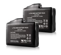 2 Pack Rechargeable Lithium Polymer Battery - Replacement Batteries for Heated Gloves Socks Jacket Hats, 7.4V 2200mAh