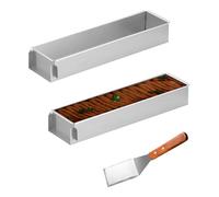 2 Pack Rectangular Mousse Cake Mould, Aluminum Alloy Long Cheesecake Pan Rectangle Tiramisu Cake Pan with Shovel, Nonstick Tiramisu Mould Brownie Cakes Mould with Active Side Mould for Baking (30cm)