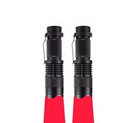 2 Pack Red Light Torch, WESLITE Mini Red Flashlight Zoomable Signal Torches Waterproof with Clip 3 Modes Red LED Torches for Stargazing Night Vision Astronomy Camping