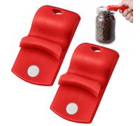 2 Pack Red Mason Jar Lid Opener, Mason Jar Opener, Canning Jar Opener Tool, Easy Grip Design for Tight Lids, Durable Material