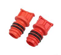 2 Pack Red Plastic Air Compressor Oil Breather Cap With 17mm Male Thread Diameter For Pneumatic Tool Tank Ventilation And Pressure Balance Maintenance Parts