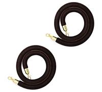 2 Pack Red Velvet Rope Stanchion 6 Ft, Thick 3.8cm Crowd Control Queue Line Divider, VIP Entrance Barrier Cord for Events, Parties, and Exhibitions